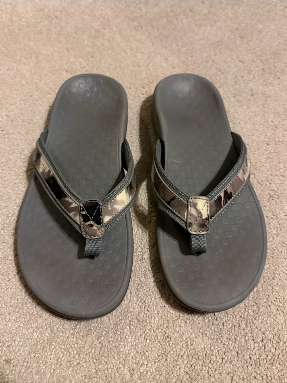 Vionic Tide II Orthotic Sandals Gray Camo Design Arch Support Comfortable Size 7 - Picture 10 of 10